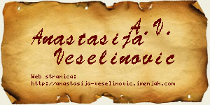 Anastasija Veselinović vizit kartica